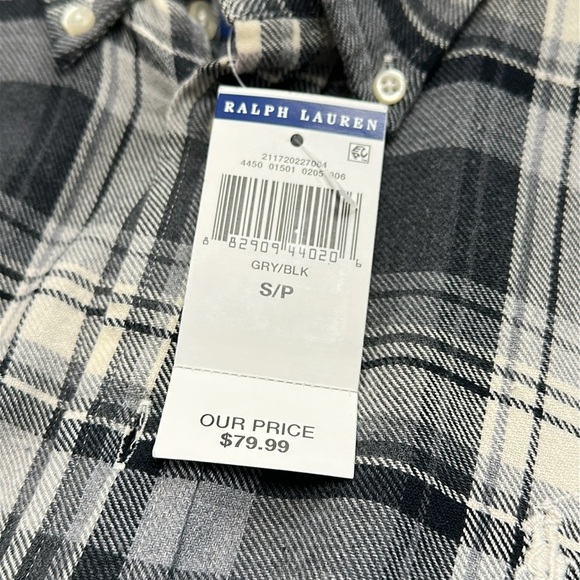 RALPH LAUREN Classic Fit Plaid Twill Shirt Size Small - Picture 10 of 10